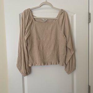 NWT Loft Peasant Sleeve Top